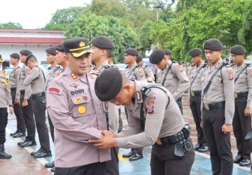 Kapolres Inhu Pimpin Apel Pelepasan Sebanyak 26 Siswa Diktuba Polri Gel. II T.A. 2023