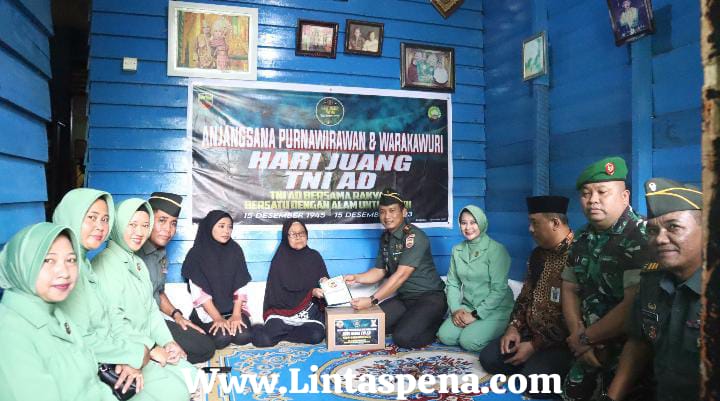 Sempena Hari Juang TNI AD, Dandim 0303 Bengkalis Anjangsana ke Veteran dan Warakawuri