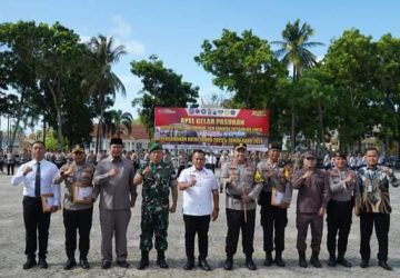 Kesiapan Pengamanan Nataru 2023/2024, Bupati Lamsel Ikuti Apel Gelar Pasukan Operasi Lilin Krakatau