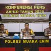 Polres Muara Enim lakukan Pres Release Akhir Tahun 2023