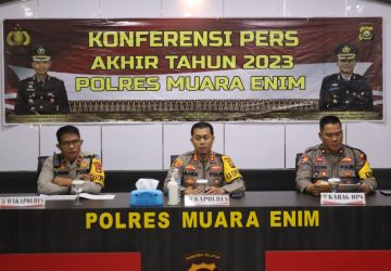 Polres Muara Enim lakukan Pres Release Akhir Tahun 2023
