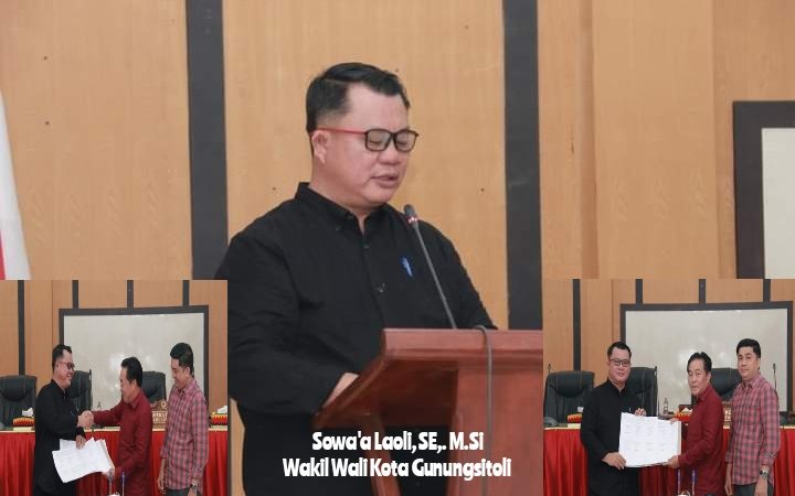 Wawako Gunungsitoli Sowa’a Laoli, Tandatangani Persetujuan Ranperda APBD Tahun 2024