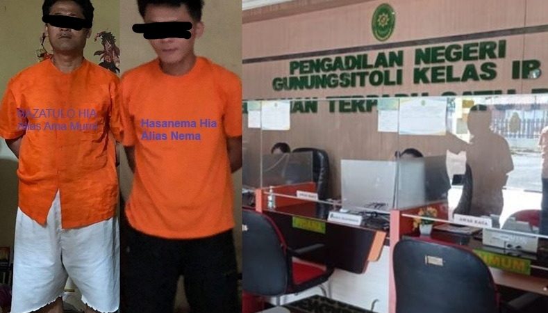 Bapak dan Dua Anaknya Pelaku Penganiayaan Divonis Bersalah Oleh PN Gunungsitoli