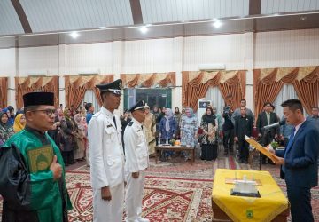 Bupati Rohil Kembali Lantik Dua Penghulu Hasil Pilpeng Serentak