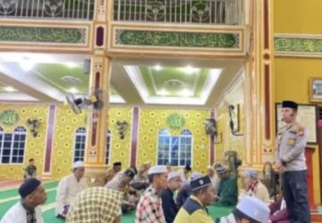 Kapolsek Kempas Shalat Subuh Berjamaah dan Himbauan Pemilu Damai 2024