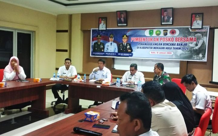 Sekda Inhu H Hendrizal Bentuk Posko Darurat, Satgas Bencana Banjir Agar Tetap Siaga
