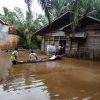 YBM BRIlian Bersama IZI Riau Salurkan Bantuan Sosial kepada Masyarakat yang Terdampak Banjir di Desa Lubuk Siam, Kampar