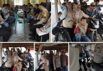 Kapolsek Kempas Bersama Camat, PPK dan PPS Cek Kesiapan Tempat TPS Desa Pekan Tua dan Sebrang Pekan Tua Menggunakan Pompong Air