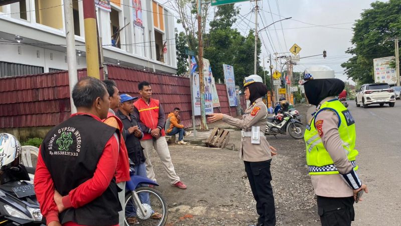 Pastikan Keamanan Masyarakat, Sat Lantas Polres Muara Enim Lakukan Patroli Dialogis di Tengah Kampanye Pemilu 2024