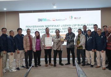 Terima Lisensi BNSP, LSP Bukit Asam Bisa Jalankan Uji Kompetensi Mandiri