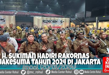 H. Sukiman Hadiri Rakornas Pujakesuma di Jakarta
