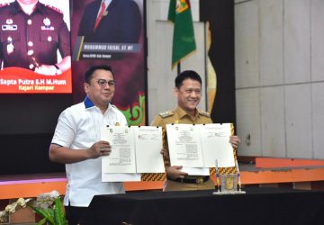 Terkait Pengamanan Asset Daerah, Pemkab Kampar Tandatangani Perjanjian Kerja Sama Dengan Kajari Kampar