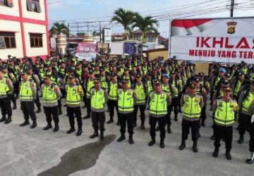 Apel Kesiapan Perlengkapan Personil Polres Kerinci Dalam Rangka Pengamanan Pemilu 2024