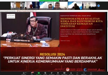 Perkuat Sinergi dan Ber’Akhlak, Lapas Pekanbaru Ikuti Penguatan Oleh Biro Hukerma Sekjend Kemenkoham