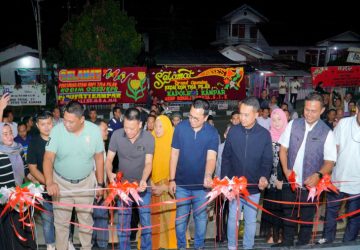Pj. Bupati Kampar Resmikan Grand Opening Kedai Kopi Tiga Pilar Kodim 0313/KPR