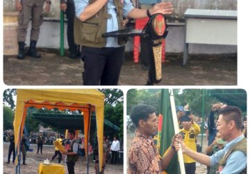 Bupati Rokan Hilir Hadiri Pengukuhan Satlinmas di Tanah Putih Tanjung Melawan