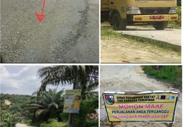 Akibat Ulah Oknum Timses Caleg DPRD Pekanbaru, Pembangunan Proyek Semenisasi Jalan di Muara Fajar Tak Becus