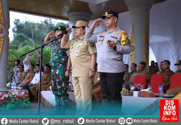 Hadapi Pemilu 2024, Pemkab Rohul Gelar Apel Akbar Linmas dan Pengamanan TPS