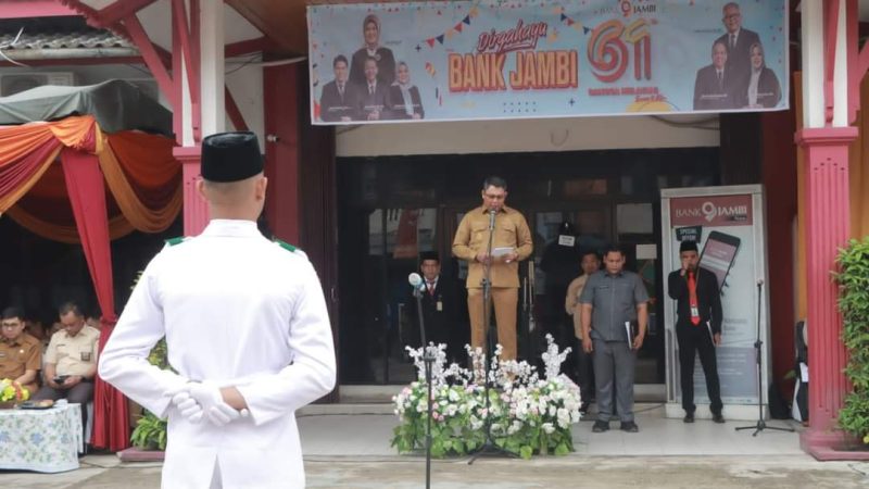Wabup Tanjabbar Pimpin Upacara HUT ke-61 Bank 9 Jambi Cabang Kualatungkal