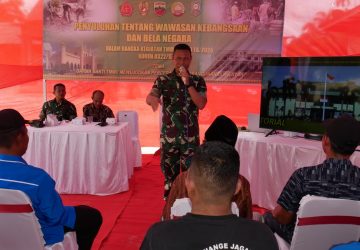 Penyuluhan Wawasan Kebangsaan dan Bela Negara Menyemarakkan Kegiatan TMMD ke-119 Kodim 0322 Siak