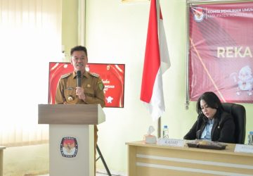 Hadiri Rapat Pleno Terbuka Rekapitulasi Suara Tingkat Kabupaten, Bupati Rohil Apresiasi Kinerja KPUD