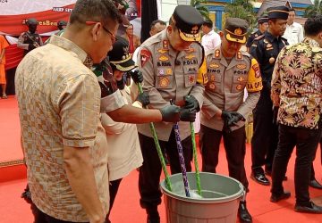 Kapolda Riau Melaksanakan Pemusnahan Barang Bukti Narkoba Jenis Sabu-sabu Seberat 15,6 kilogram