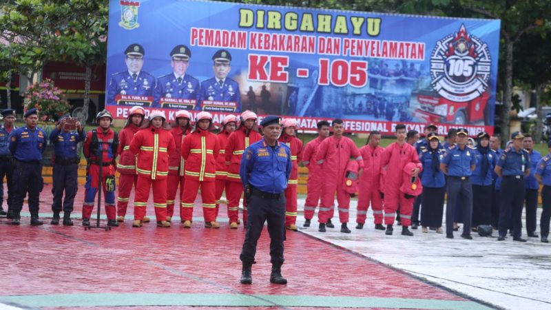 Pj Bupati Kampar Pimpin Apel Peringatan Hut Damkar ke 105, Hambali: Terus Tingkatkan Pengabdian dan Berikan Rasa Aman Kepada Seluruh Warga Negara