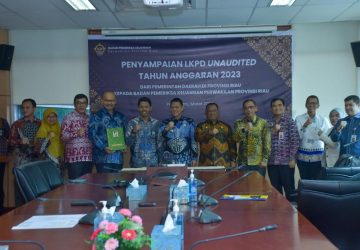 Pj Bupati Kampar Serahkan LKPD Tahun 2023 Kepada BPK RI Perwakilan Riau