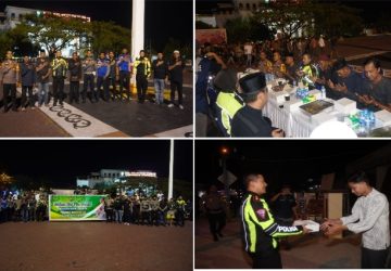 Kapolres Bengkalis&nbsp; Setyo Bimo Anggoro Gelar On The Road Sambil Berbagi dan Sahur Bersama Masyarakat