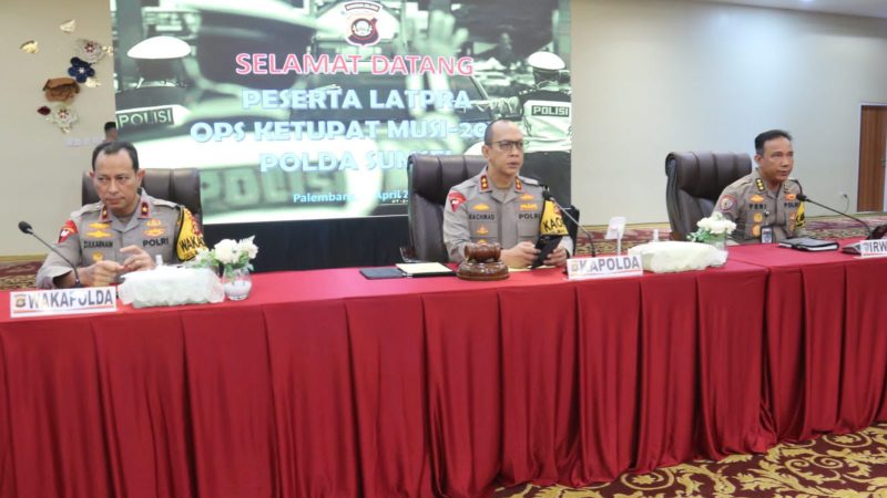 Buka Lat Pra Ops Ketupat Musi 2024, Kapolda Sumsel : Moment Terbaik Untuk Layani Masyarakat