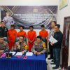 Polres Inhil Press Rilis Kasus Dugaan Pembegalan di Tembilahan Hulu