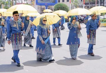 Tampil Memukau, Peserta Pawai Ta’aruf Rohil Tampilkan Ratib Togak dan Kompang Silat