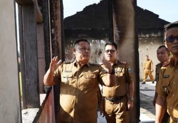 Bupati Lampung Selatan Tinjau SD Negeri 2 Mulyosari Pasca Kebakaran