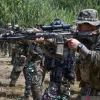 Prajurit Batalyon Intai Amfibi TNI AL dan USMC Latihan Menembak Reaksi di Pusat Latihan Tempur Marinir 6 Antralina
