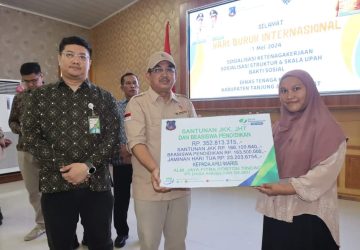 Peringatan Hari Buruh International Bupati Tanjabbar Buka Sosialisasi Ketenagakerjaan