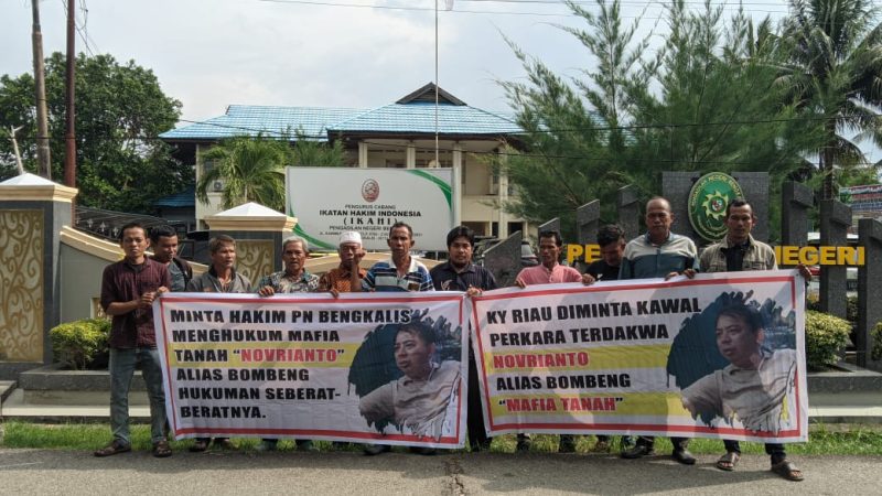 Masyarakat Lubuk Gaung Minta PN Bengkalis Beri Hukuman Bombeng Seberat Mungkin, Warga Sudah Geram