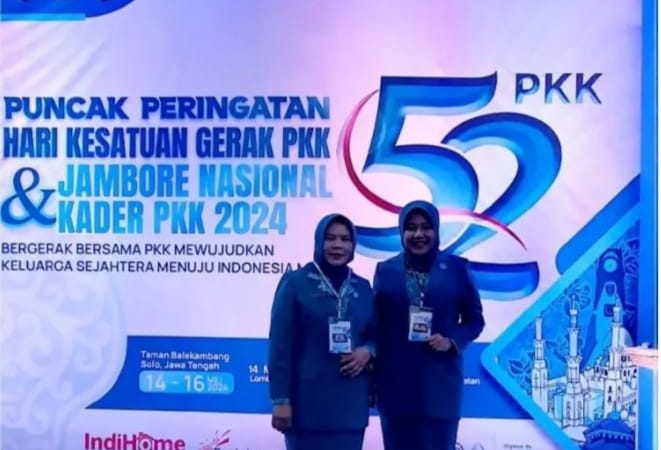 Ketua TP PKK Sungai Penuh Herlina Ahmadi Hadiri Puncak HKG ke-52 di Solo