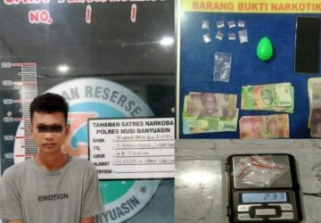 Tidak Tinggal Diam Polsek Batang Hari Leko Polres Muba, Amankan Terduga Pelaku Pengedar Narkoba