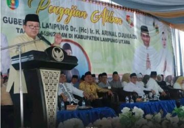 Kegiatan Pengajian Akbar Bersama Gubernur Lampung di Lapangan Stadion Sukung Kotabumi Lampung Utara