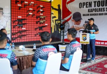 Meriahkan HUT Bhayangkara ke-78, Polres Siak Gelar Lomba Tembak