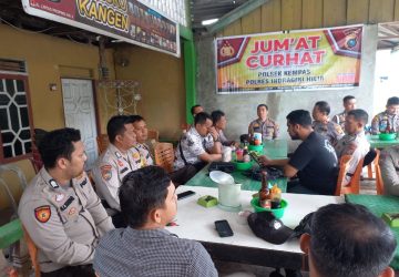 Kapolsek Kempas Silaturrahmi Jumat Curhat Jelang Hari Bhayangkara ke-78 tahun 2024