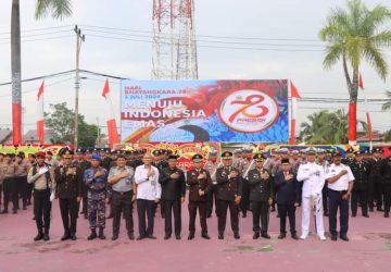 Pj Sekda H Dahlan Hadiri Peringatan HUT Bhayangkara ke-78 di Tanjab Barat