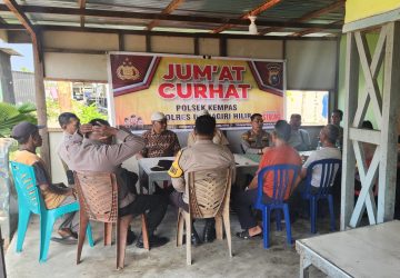 Polsek Kempas Gelar Jumat Curhat Bersama Warga Harapan Tani