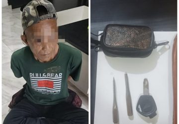 Seorang Pria Kepergok Saat Melakukan Aksi Pencurian Sepeda Motor