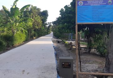 Pembangunan Rabat Beton Jalan Pertanian di Desa Bangun Rejo Akhirnya Selesai 100 Persen