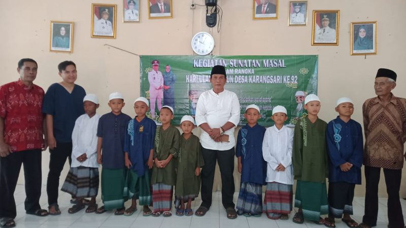 Gelar Khitanan Massal Dalam Rangka Rangkaian Acara Hari Jadi Desa Karang Sari ke-92