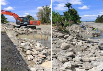 Beronjong Aliran Sungai Batang Marao Desa Koto Lua Mulai di Kerjakan