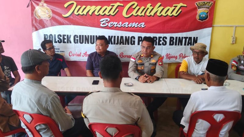 Jumat Curhat Polsek Gunung Kijang, Masyarakat Minta Polisi fasilitasi Penerangan Jalan