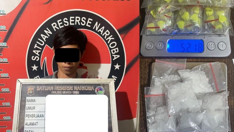 Sat Res Narkoba Polres Muara Enim Tangkap Pengedar Pil Ekstasi dan Sabu