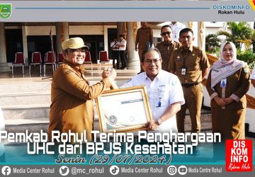 Pemkab Rohul terima Penghargaan UHC dari BPJS Kesehatan Wilayah II